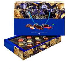 Подарочный набор шоколадных конфет Двойная Синяя 4 шт.